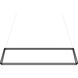 Z-Bar Rise LED 14 inch Matte black Pendant Ceiling Light, Rectangle